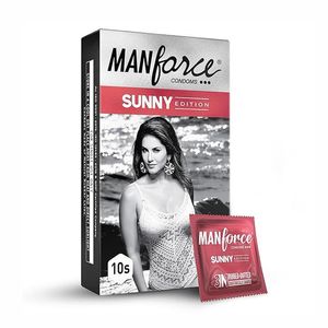 Manforce Sunny Edition Ribbed & Dotted Condoms - 10pcs Pack